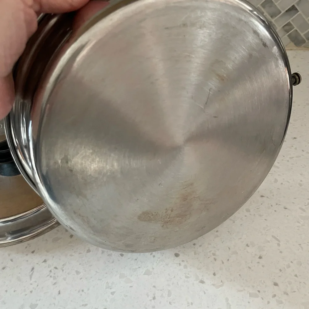Vintage Amway Queen 18/8 Stainless Multi Ply 1.5 Quart Saucepan Pot with Lid MCM